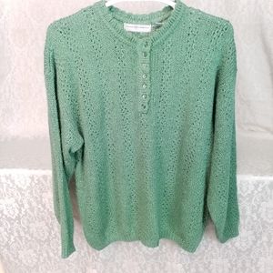 Maggie Lawrence soft green knit pullover sweater 22/24